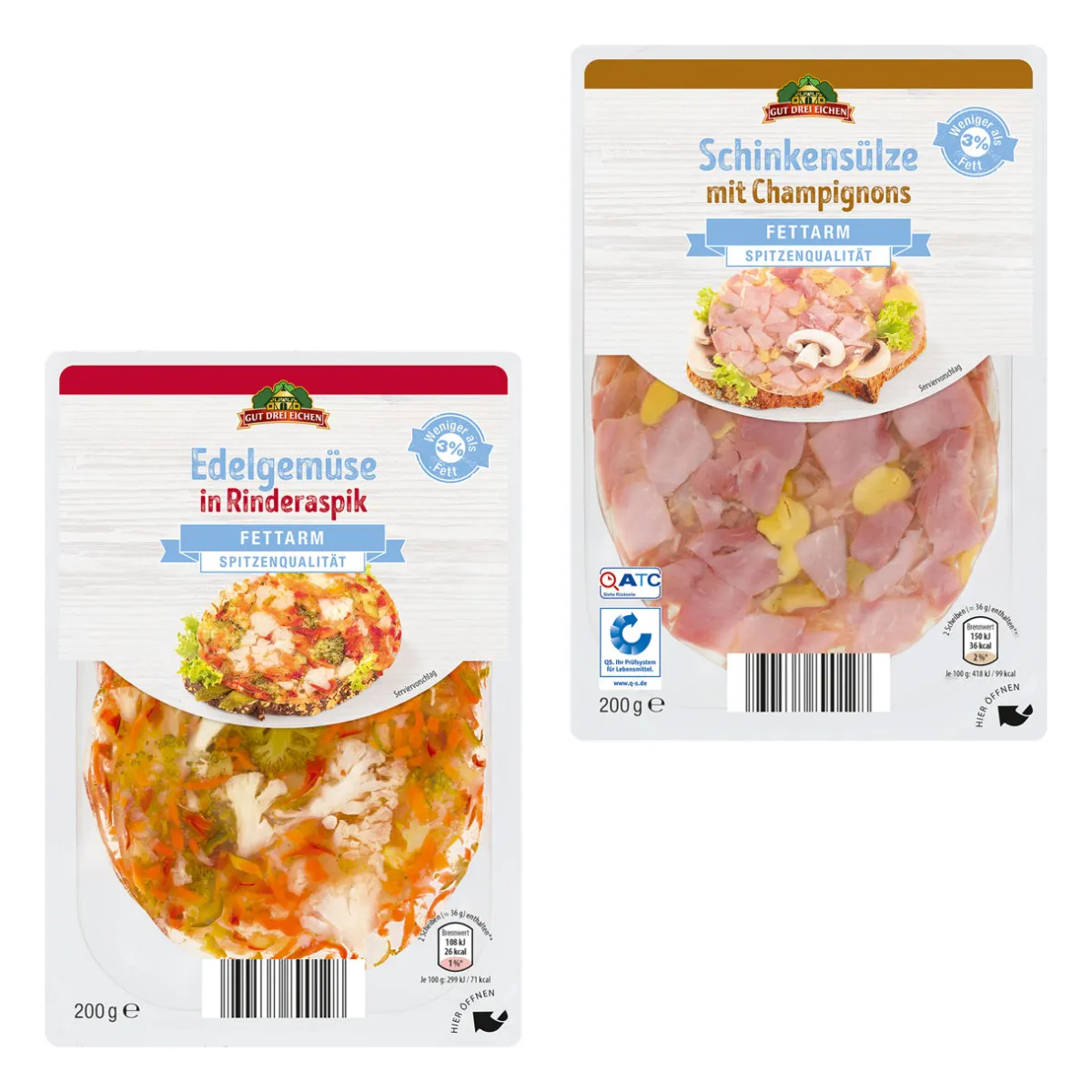 GUT DREI EICHEN / GÜLDENHOF Aspik-Spezialitäten- Wurstaufschnitt & Streichwurst Bei Aldi Nord.