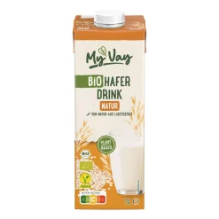 MYVAY Bio-Haferdrink Natur- Milchersatz & Käseersatz Bei Aldi Nord.