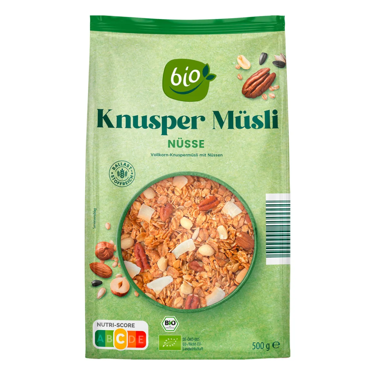 BIO -Knuspermüsli- Haferflocken, Müsli & Müsliriegel Bei Aldi Nord.