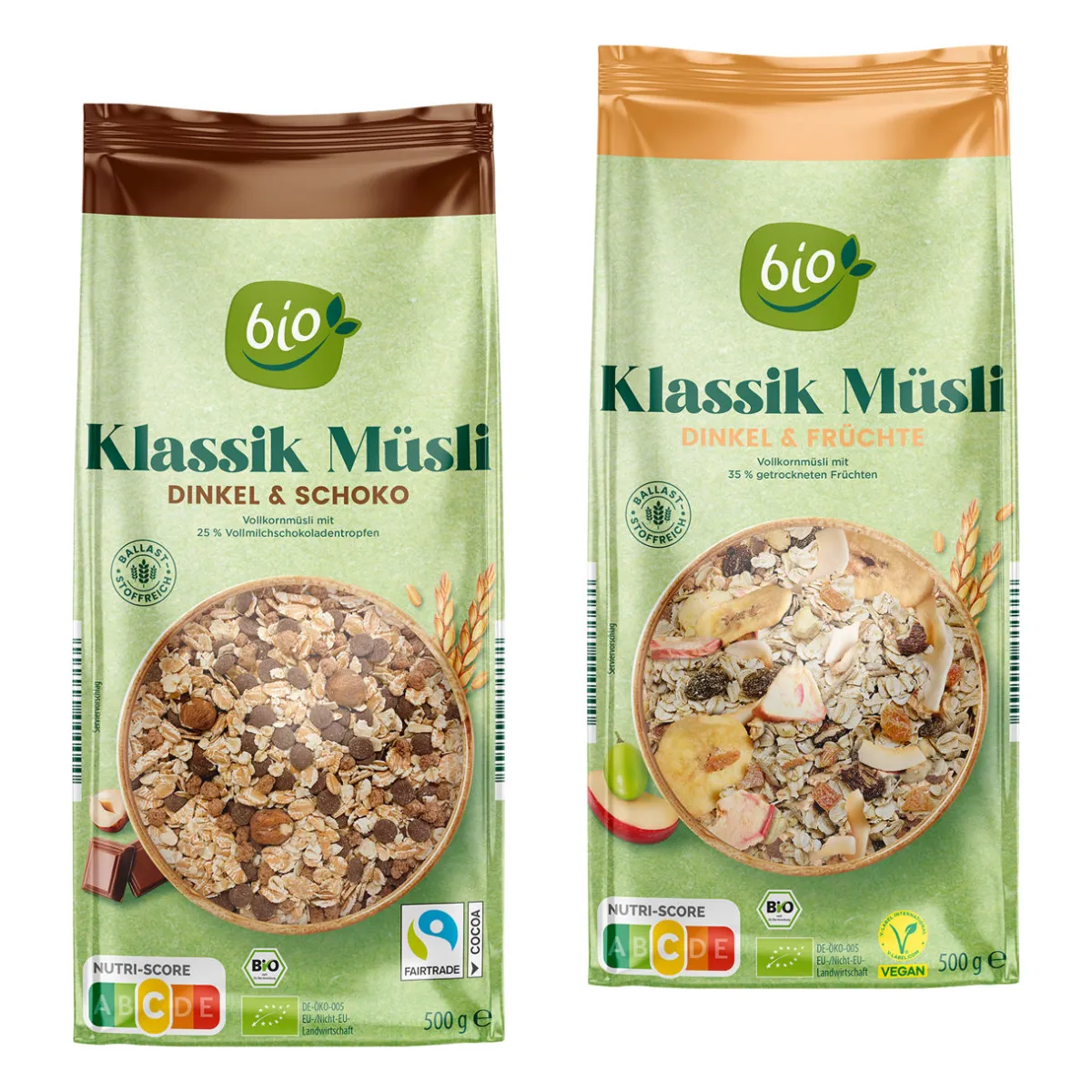 BIO -Müsli- Haferflocken, Müsli & Müsliriegel Bei Aldi Nord.