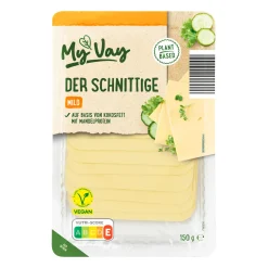MYVAY Der Schnittige / Der Zerstreute- Milchersatz & Käseersatz Bei Aldi Nord.