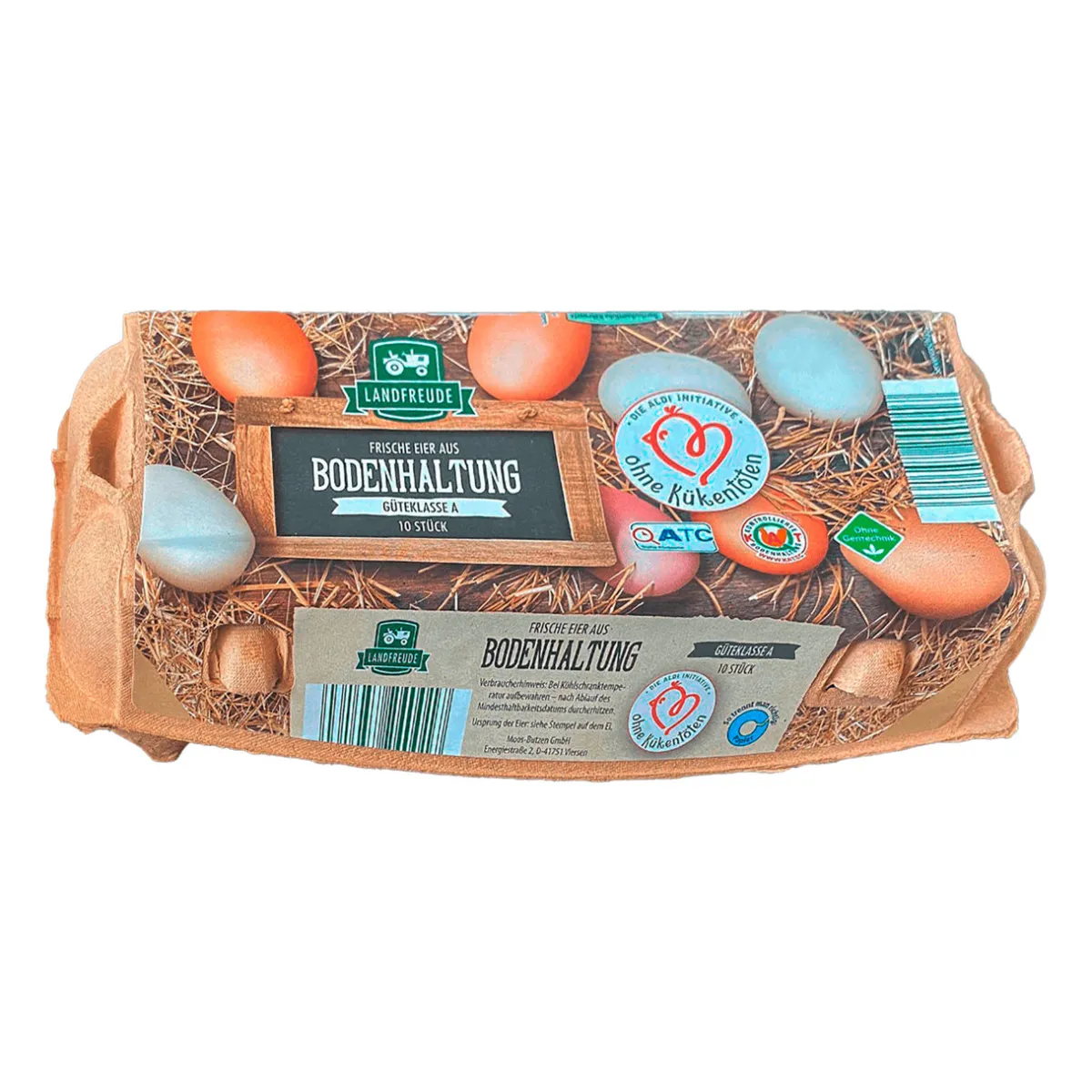 LANDFREUDE Eier aus Bodenhaltung- Eier Bei Aldi Nord.