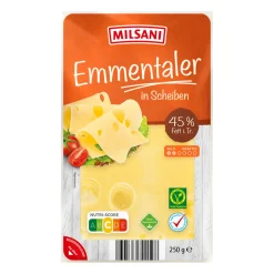 MILSANI Emmentaler- Scheibenkäse & Geriebener Käse Bei Aldi Nord.