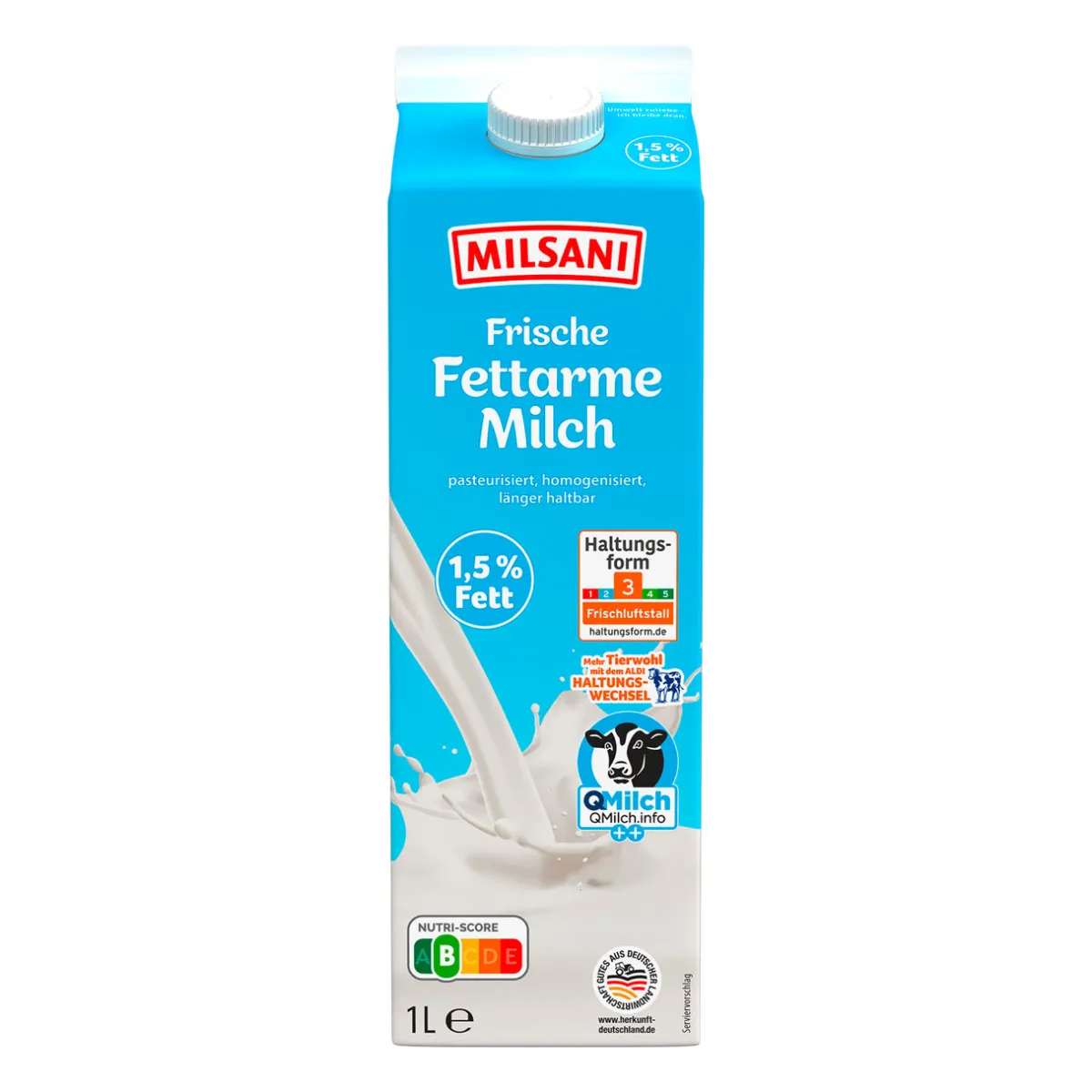 MILSANI Fettarme Frischmilch- Milch & Milchgetränke Bei Aldi Nord.