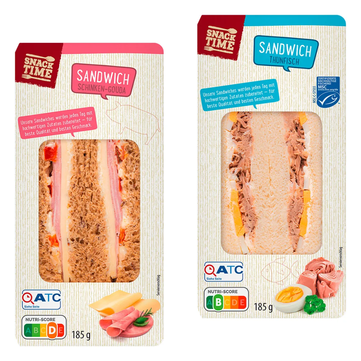 SNACK TIME Frische Sandwiches- Salat-Menüs Und Sandwiches Bei Aldi Nord.