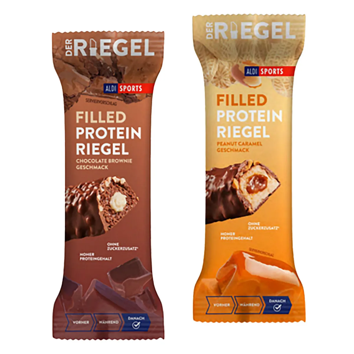 ALDI SPORTS Gefüllter Proteinriegel- Schokoriegel Bei Aldi Nord.
