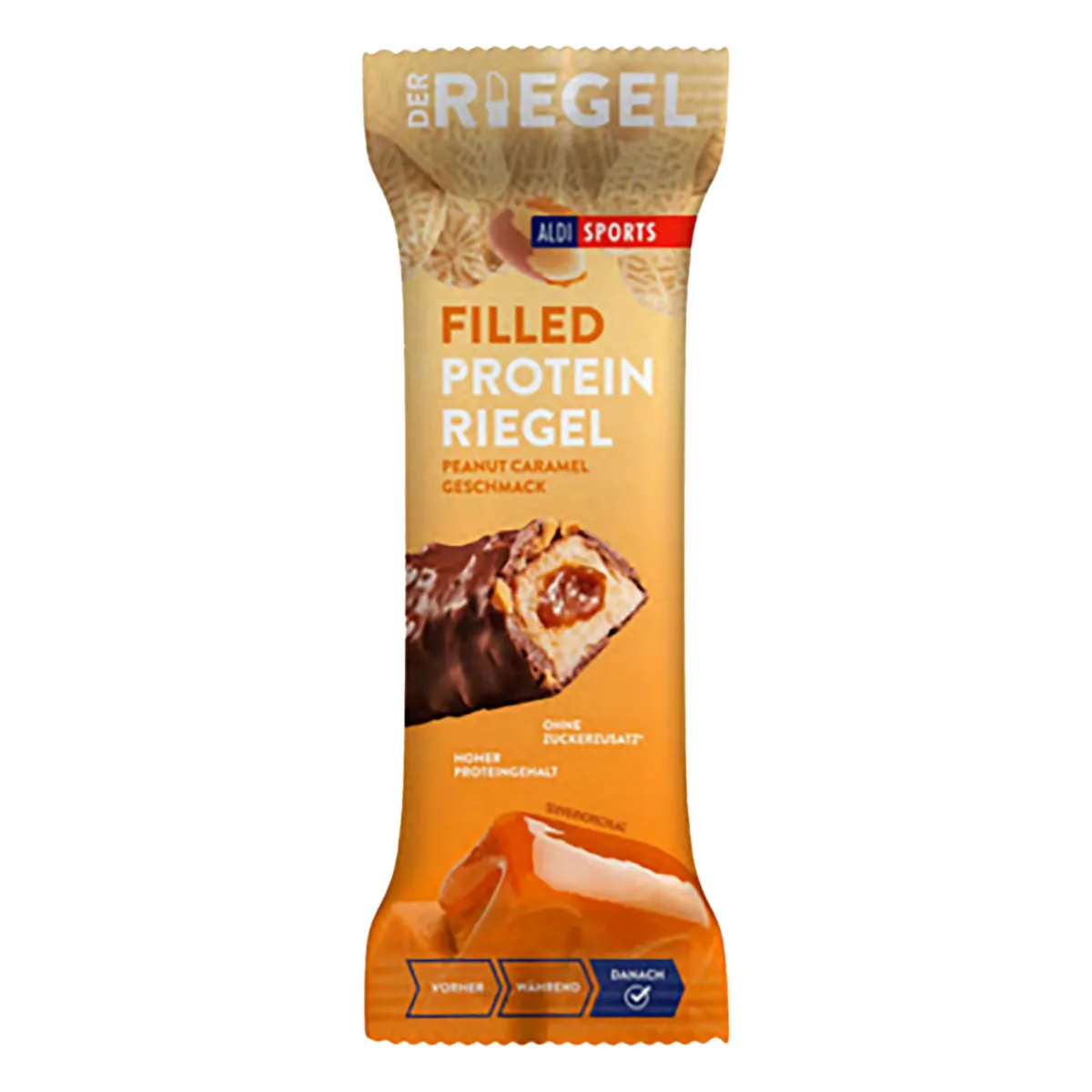 ALDI SPORTS Gefüllter Proteinriegel- Schokoriegel Bei Aldi Nord.
