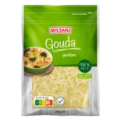 MILSANI Gouda- Scheibenkäse & Geriebener Käse Bei Aldi Nord.