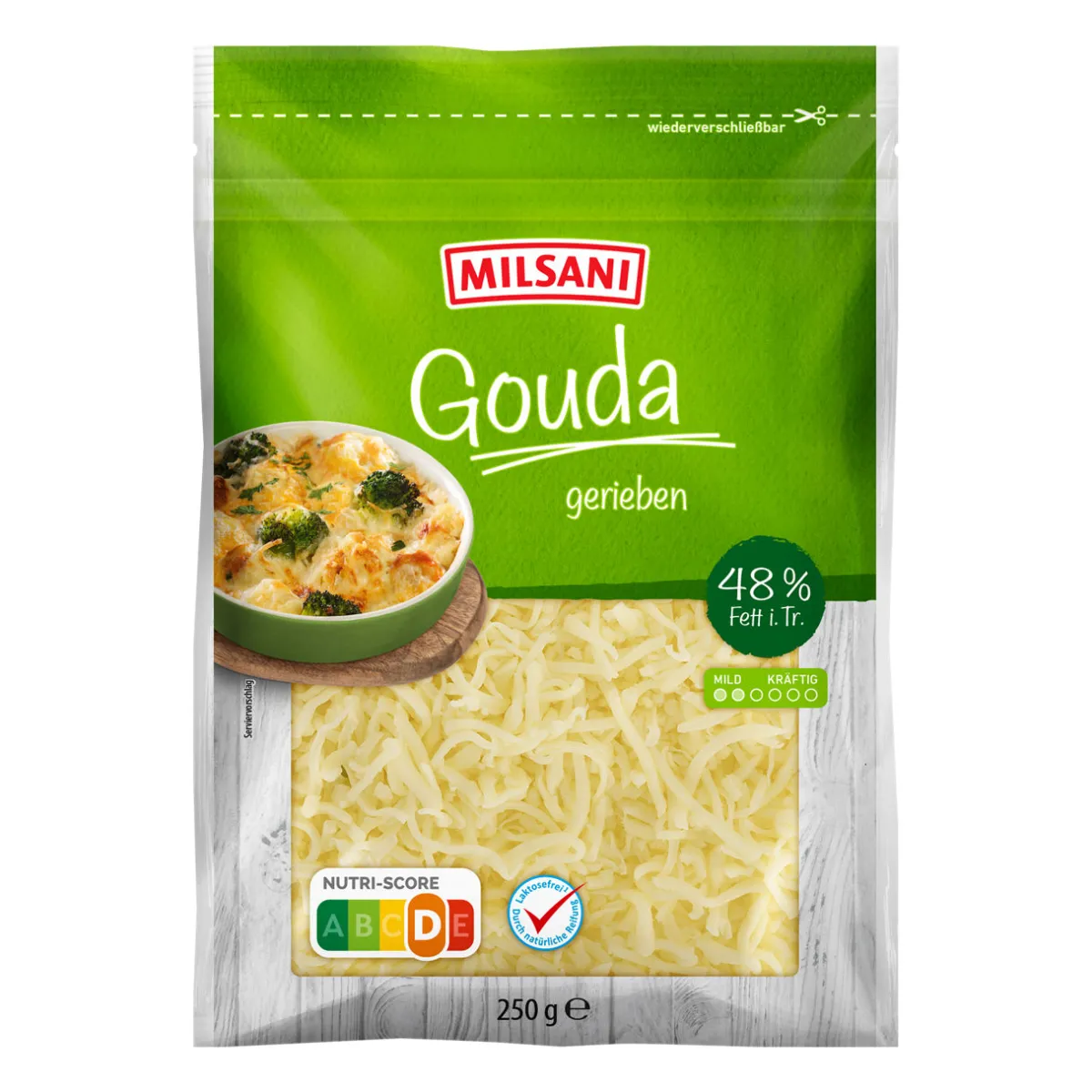 MILSANI Gouda- Scheibenkäse & Geriebener Käse Bei Aldi Nord.