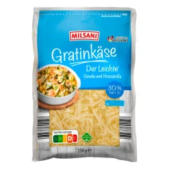 MILSANI Gratinkäse gerieben- Scheibenkäse & Geriebener Käse Bei Aldi Nord.