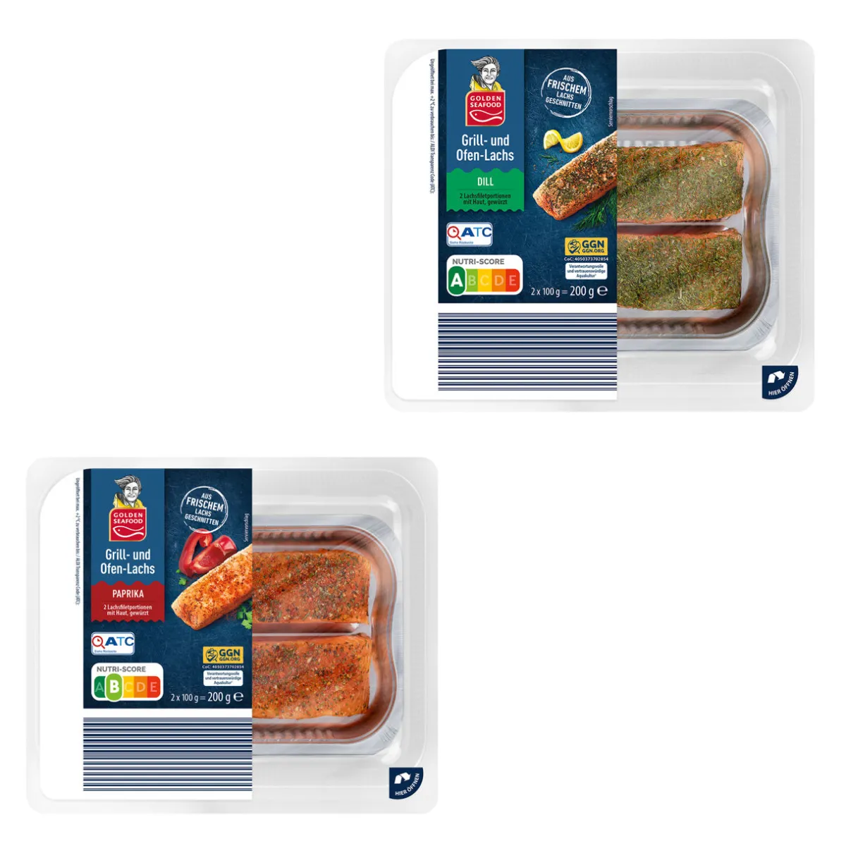 GOLDEN SEAFOOD Grill- und Ofenlachs- Frischer Fisch & Räucherfisch Bei Aldi Nord.|Grillfisch & Meeresfrüchte Im Grillsortiment Von Aldi Nord.