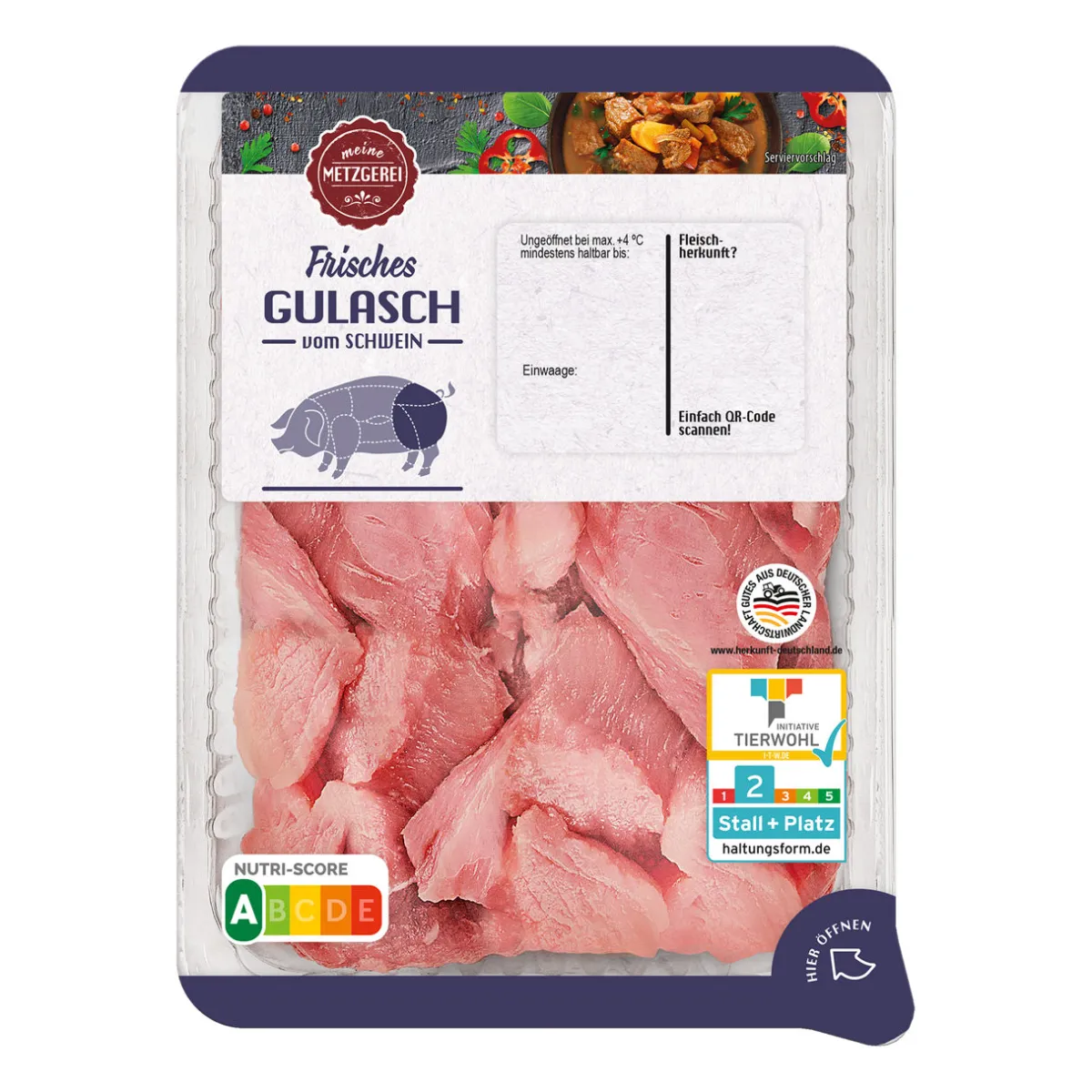 MEINE METZGEREI Gulasch- Schweinefleisch Bei Aldi Nord.