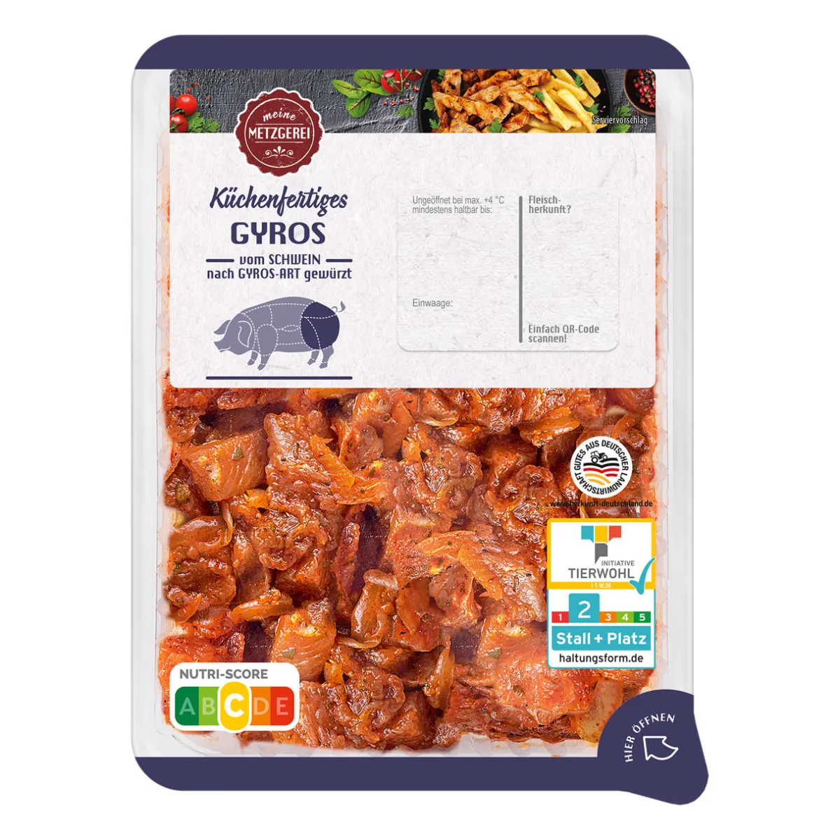 MEINE METZGEREI Gyros- Schweinefleisch Bei Aldi Nord.