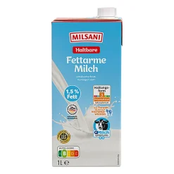 MILSANI Haltbare fettarme Milch- Milch & Milchgetränke Bei Aldi Nord.