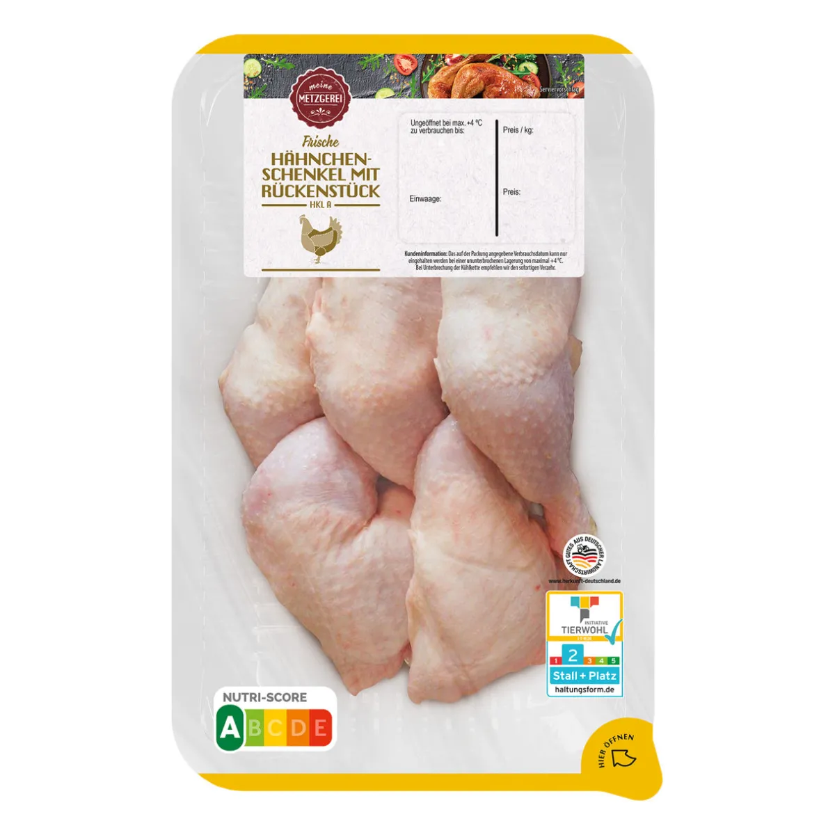 MEINE METZGEREI Hähnchenschenkel mit Rückenstück- Geflügel Bei Aldi Nord.