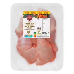 MEINE METZGEREI Hähnchenschenkel mit Rückenstück XXL- Geflügel Bei Aldi Nord.
