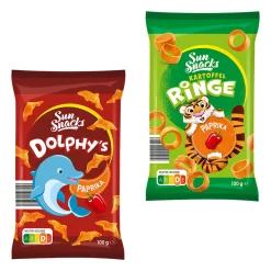SUN SNACKS Kartoffel-Ringe / Dolphy's- Chips & Salzgebäck Bei Aldi Nord.