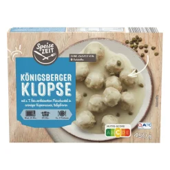 SPEISEZEIT Königsberger Klopse- Fertiggerichte Für Mikrowelle & Pfanne Bei Aldi Nord.