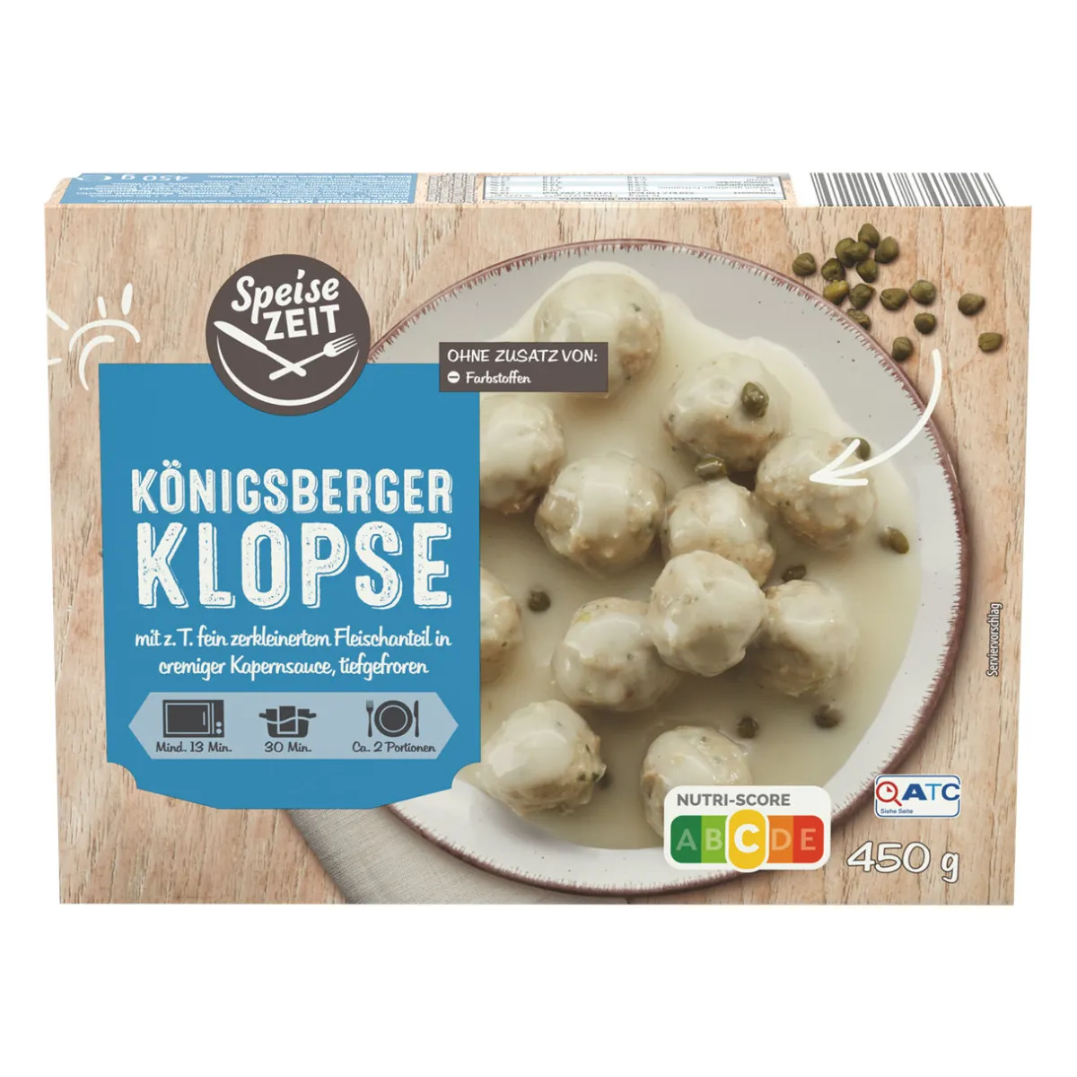 SPEISEZEIT Königsberger Klopse- Fertiggerichte Für Mikrowelle & Pfanne Bei Aldi Nord.