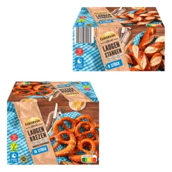 GOLDÄHREN Laugenstangen / -brezen zum Aufbacken- Brötchen & Croissants Bei Aldi Nord.