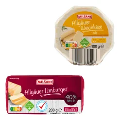 MILSANI Limburger / Allgäuer- Frischkäse & Weichkäse Bei Aldi Nord.