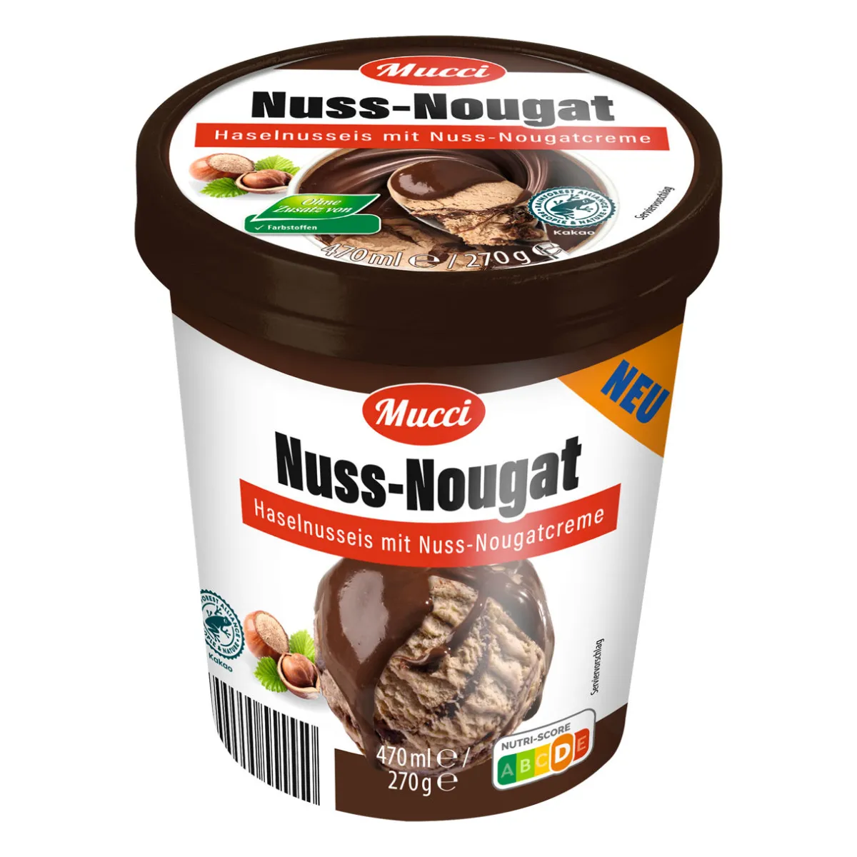 MUCCI Nuss-Nougat-Eis- Eisbecher & Eis-Toppings Bei Aldi Nord.