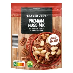 TRADER JOE'S Premium-Nuss-Mix- Nüsse, Trockenfrüchte, Kerne & Samen Bei Aldi Nord.