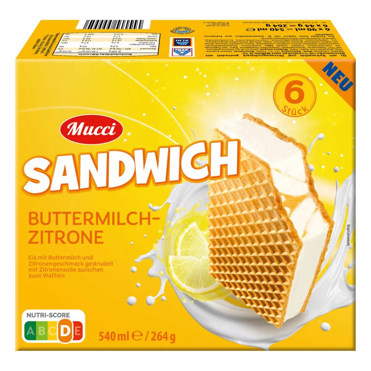 MUCCI Sandwich-Eis- Waffeleis & Eis Am Stiel Bei Aldi Nord.|Veganes & Vegetarisches Grillgut Bei Aldi Nord.·Saisonales Eis & Sommerliche Desserts: Dein Sommer 2026 Bei Aldi Nord.