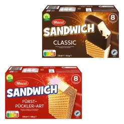 MUCCI Sandwich-Eis- Waffeleis & Eis Am Stiel Bei Aldi Nord.