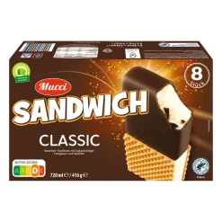 MUCCI Sandwich-Eis- Waffeleis & Eis Am Stiel Bei Aldi Nord.