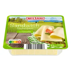 MILSANI Sandwich-Scheiben- Scheibenkäse & Geriebener Käse Bei Aldi Nord.