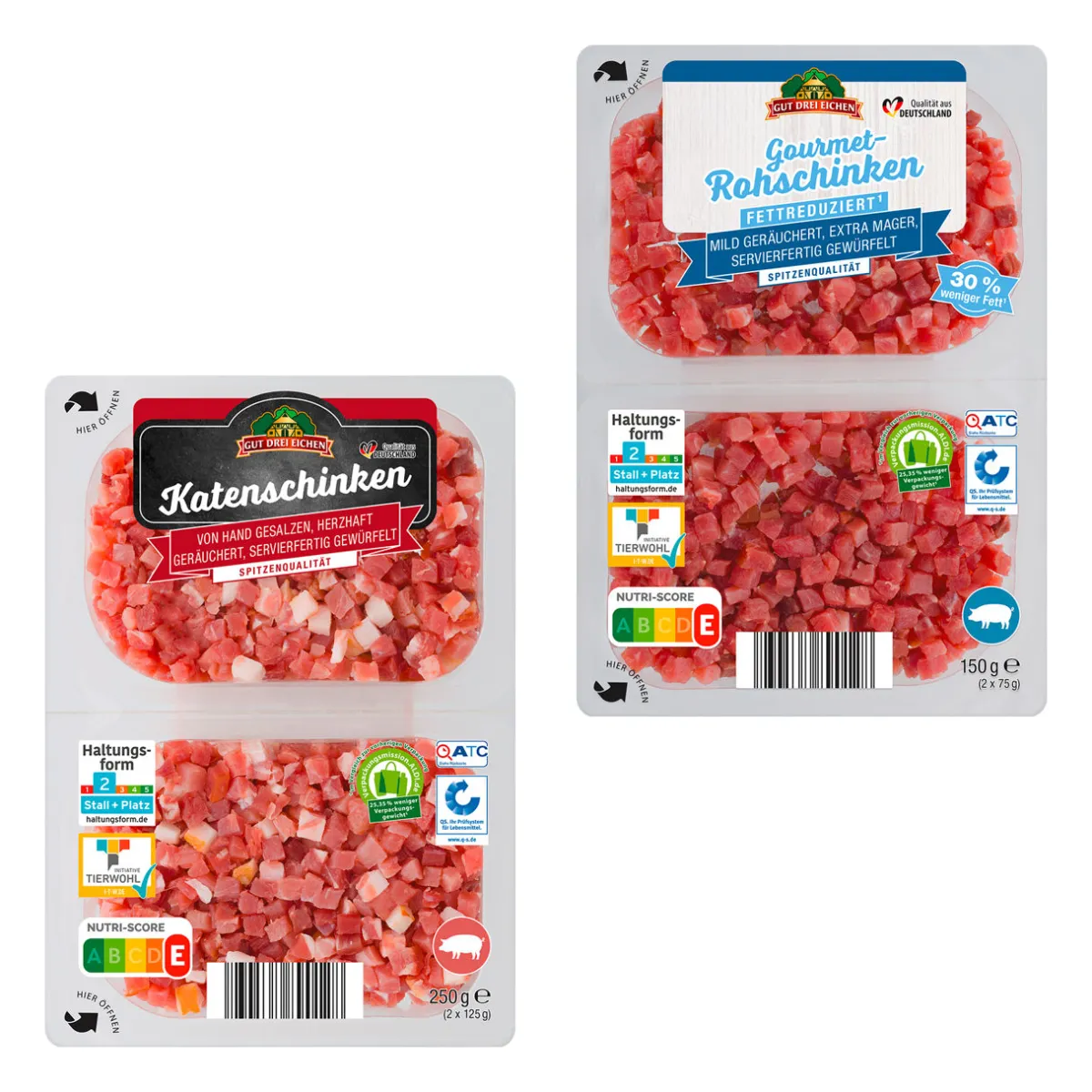 GUT DREI EICHEN Schinkenwürfel- Schweinefleisch Bei Aldi Nord.