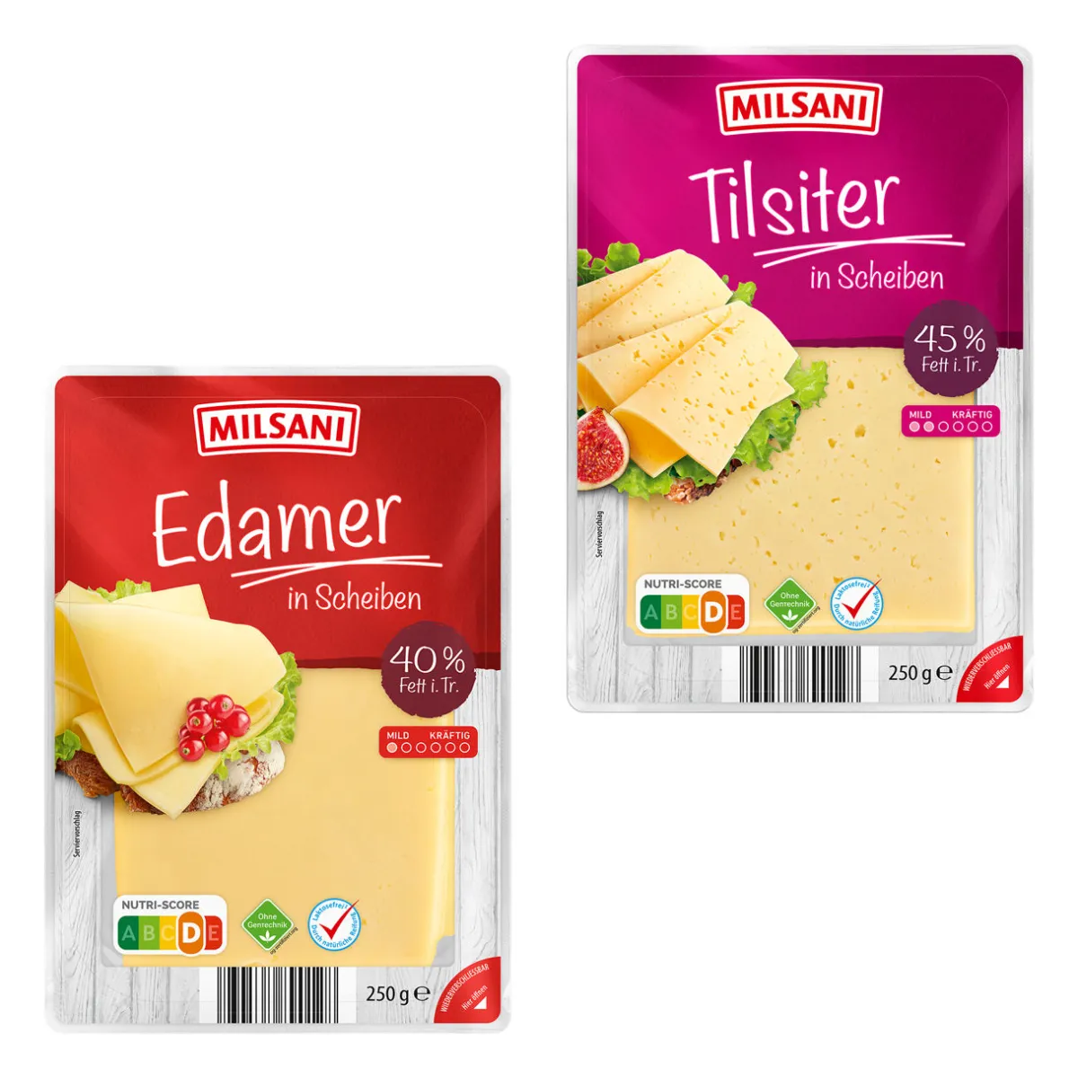 MILSANI Schnittkäse- Scheibenkäse & Geriebener Käse Bei Aldi Nord.