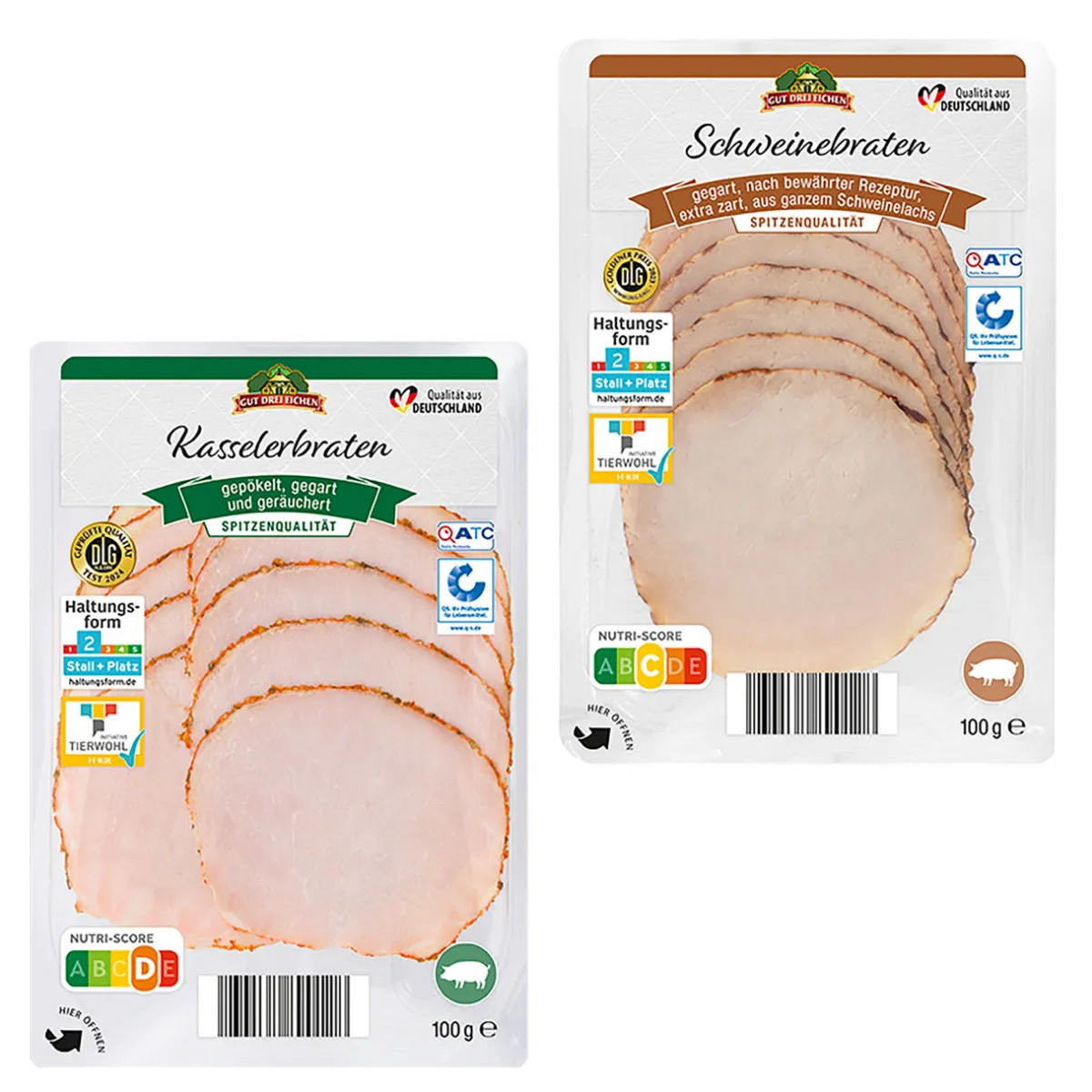 GUT DREI EICHEN Schweine- / Kasselerbraten- Wurstaufschnitt & Streichwurst Bei Aldi Nord.
