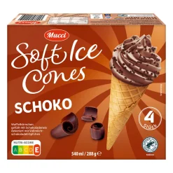MUCCI Soft Ice Cones- Waffeleis & Eis Am Stiel Bei Aldi Nord.