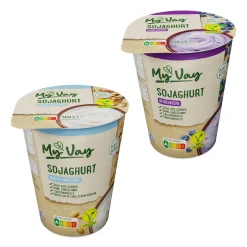 MYVAY Sojaghurt- Milchersatz & Käseersatz Bei Aldi Nord.
