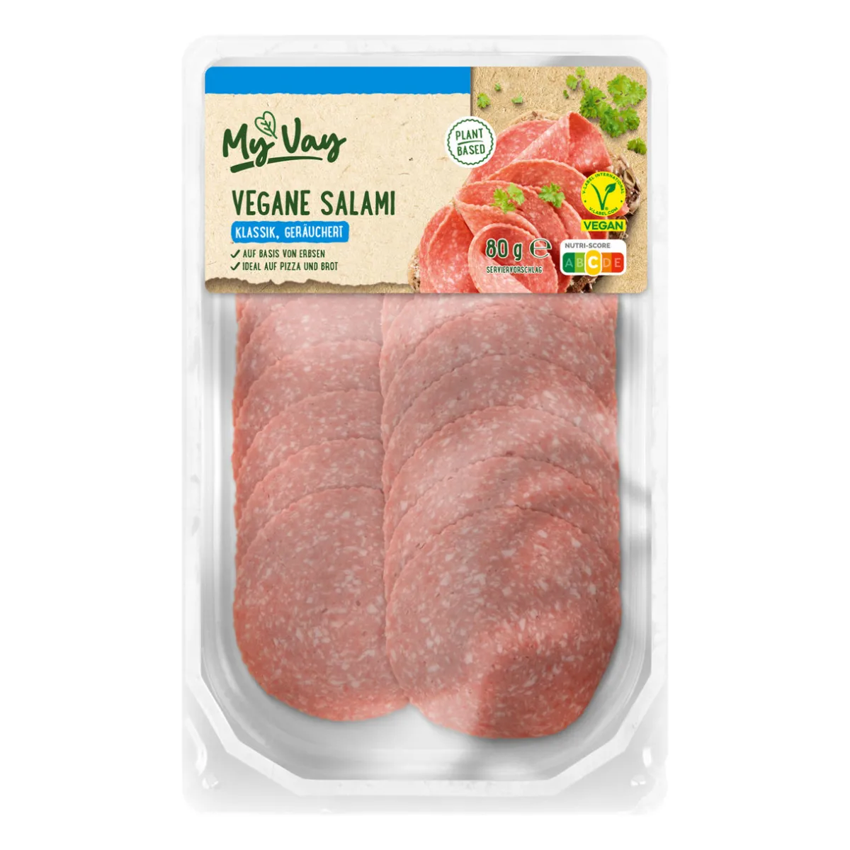 MYVAY Vegane Salami- Schinken & Salami Bei Aldi Nord.