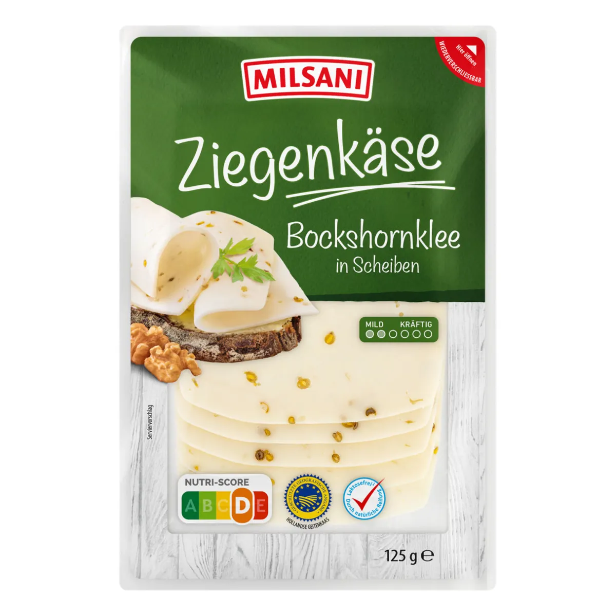 MILSANI Ziegenkäse- Scheibenkäse & Geriebener Käse Bei Aldi Nord.